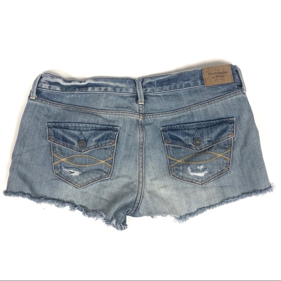Three pair of distress jean denim shorts. … - Picture 3 of 7